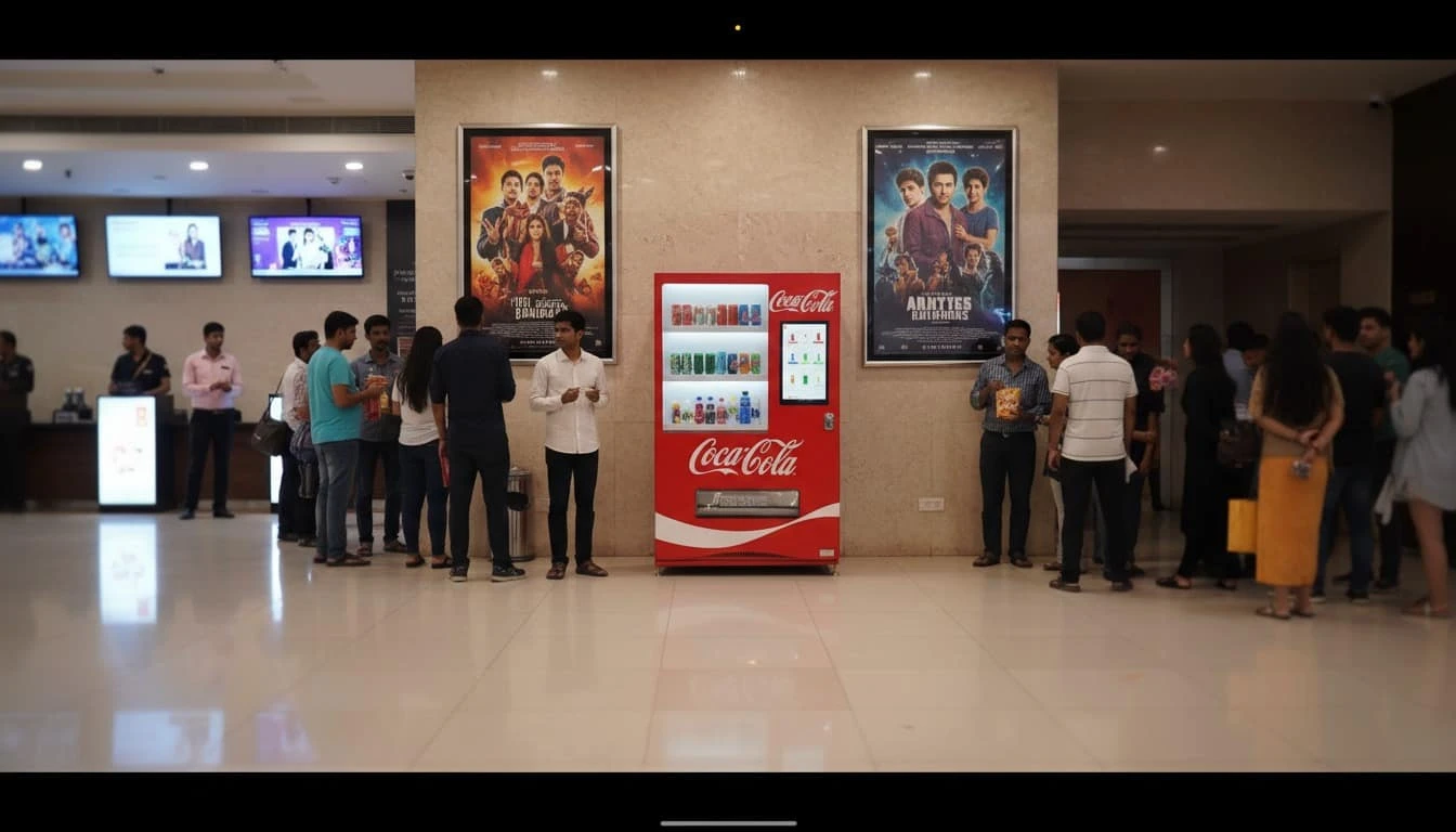 Phoenix in a cinema lobby