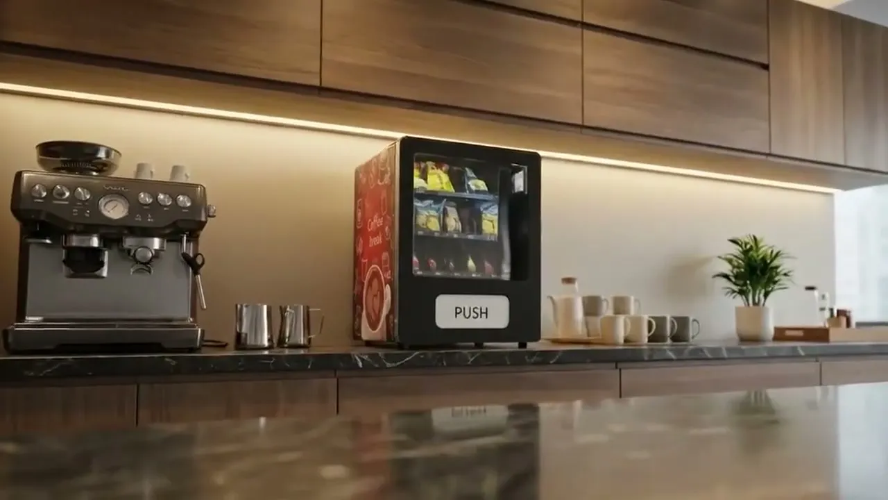 Mini-distributeur Comet sur un comptoir