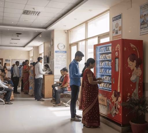 Hospital environment with self-service vending support