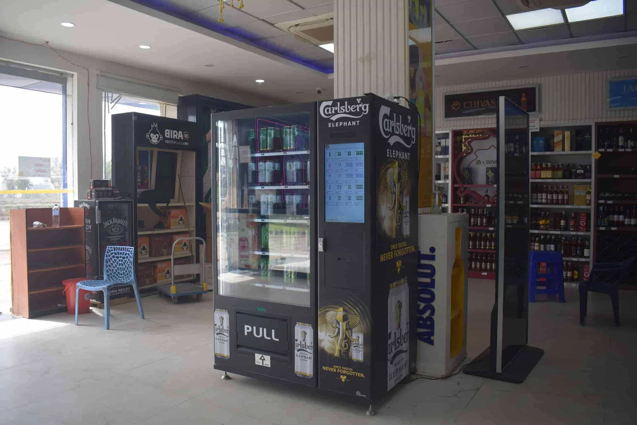 Nova Elevator inside a liquor store