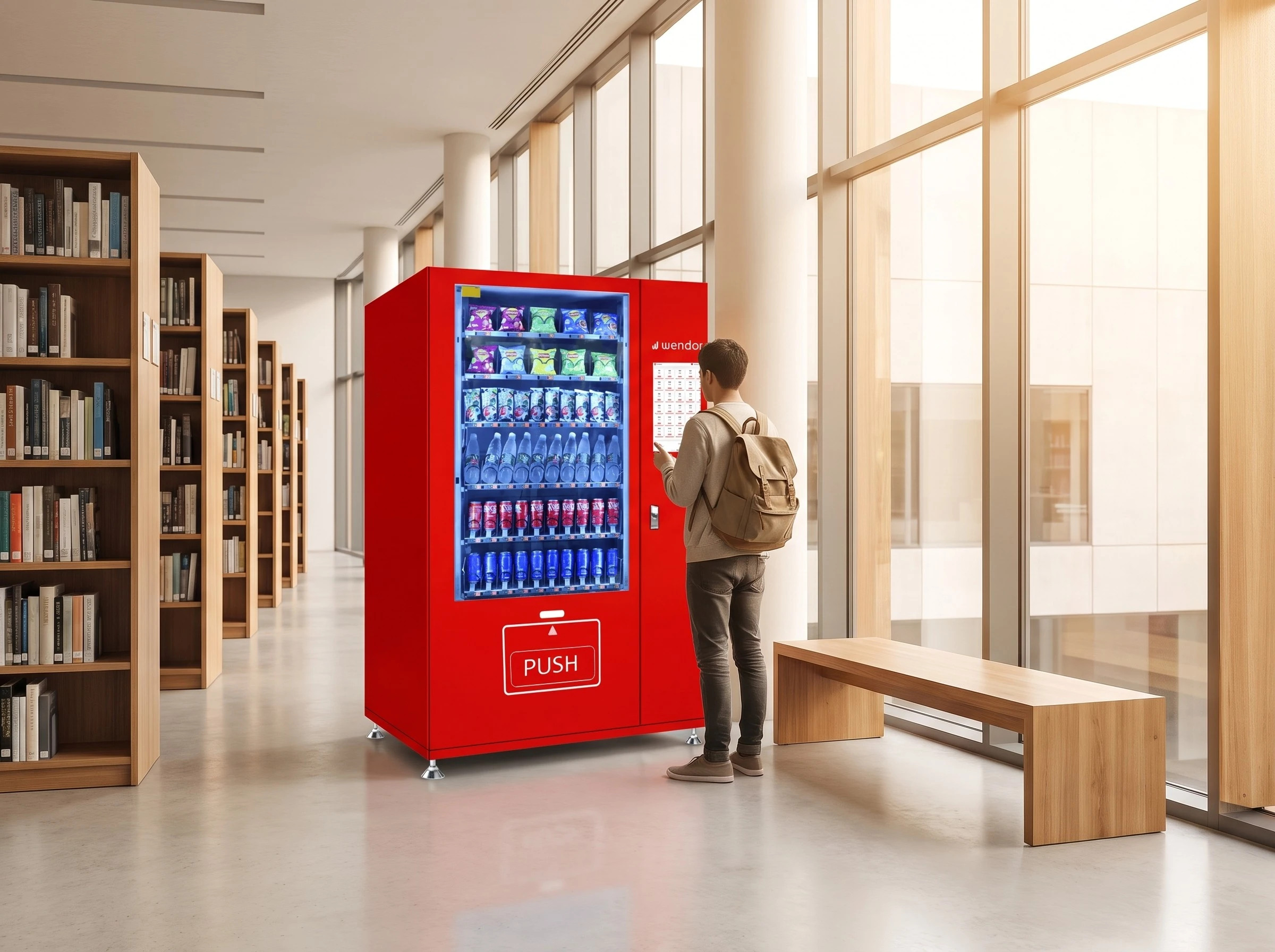 Galaxy 22 in a bright college library